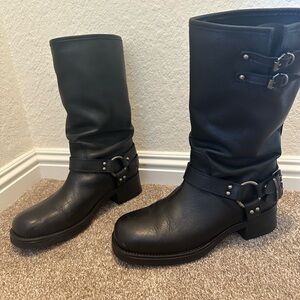 Steve Madden Astor Moto Boots Size 11 only worn one time